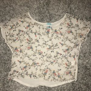 Cute Spring Bird Patter T-Shirt